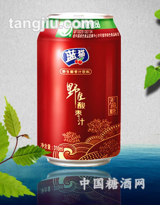 蓝猫无糖型野生酸枣汁310ml