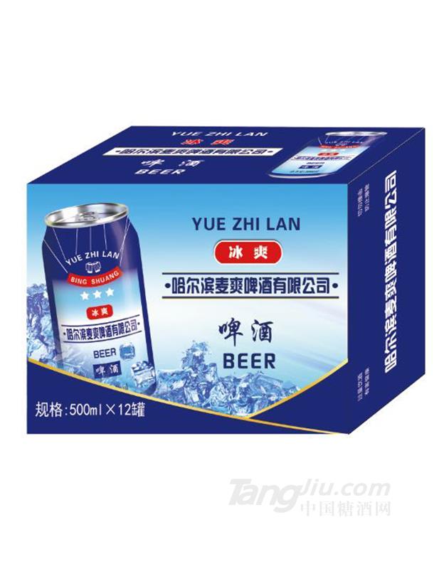 哈尔滨麦爽冰爽啤酒500ml×12罐