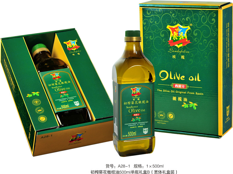 初榨葵花橄榄油500ml单品礼盒 B