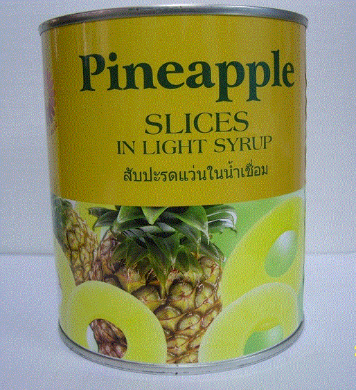 供应真正泰国进口糖水菠萝罐头