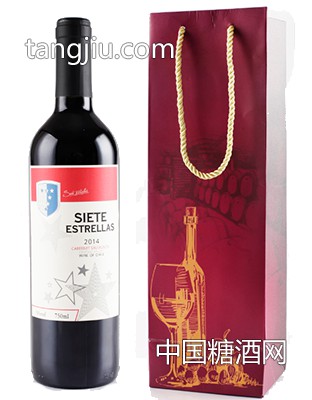 智利原瓶进口七星赤霞珠葡萄酒