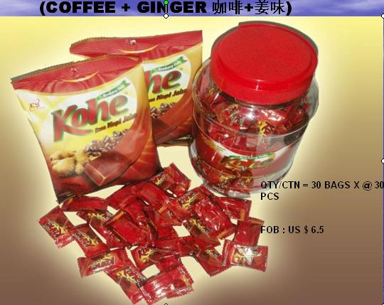 KOHE CANDY(COFFEE + GINGER 咖啡+姜味 糖)