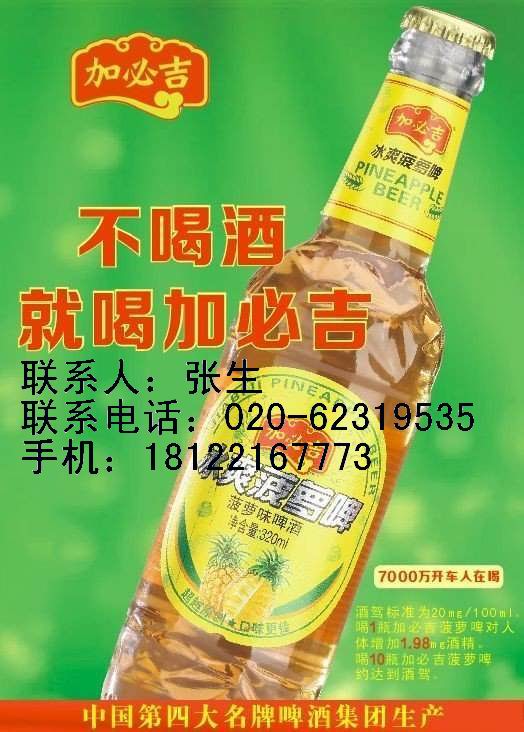广州荔湾区波萝果啤诚找经销商
