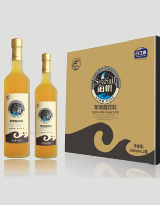 海帆苹果醋饮料650ml-圆瓶