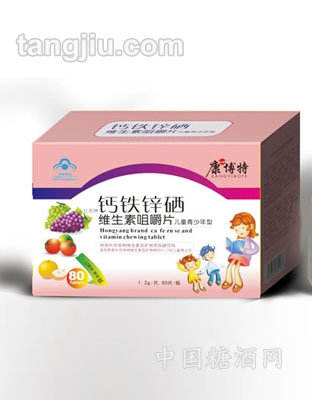 康博特钙铁锌硒维生素咀嚼片（儿童青少年型）