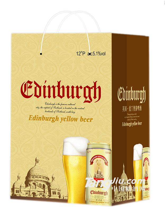 爱丁堡手提袋黄啤500×12