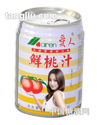 爱人鲜桃汁250ml