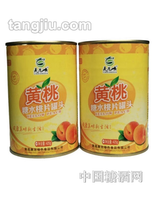 灵龙峡牌糖水桃片罐头425g