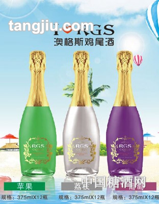 澳格斯发泡酒苹果+荔枝+葡萄375ml