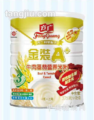 金装A+牛肉番茄营养米粉375g