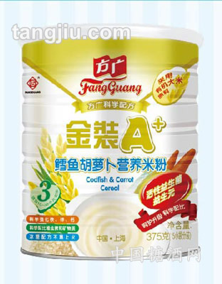 金装A+鳕鱼胡萝卜营养米粉375g