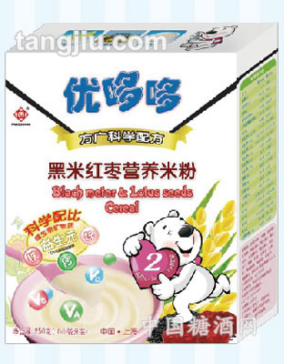 优哆哆黑米红枣营养米粉250g