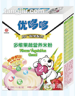 优哆哆多维果蔬营养米粉250g