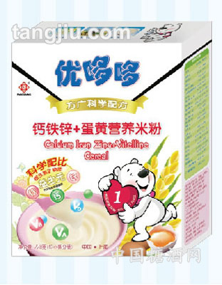 优哆哆钙铁锌+蛋黄营养米粉228g