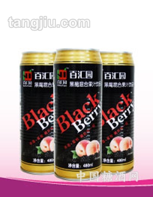 百汇园黑莓混合果汁饮品（蜜桃）480ml