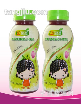 百汇园黑莓果肉果汁（葫芦瓶女娃娃）280ml