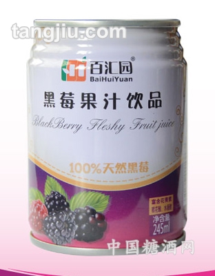 百汇园黑莓果汁（易拉罐）245ml 白红