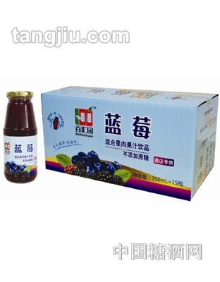 百汇园蓝莓混合果肉果汁饮品350ml