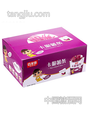 百家赞卡脆紫薯条紫心原味箱装