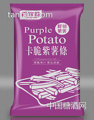 百家赞卡脆紫薯条鲜切紫薯