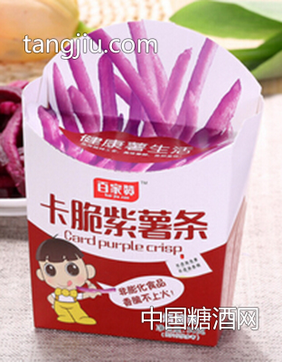 百家赞卡脆紫薯干蜜饯零食30gx36整箱薯条