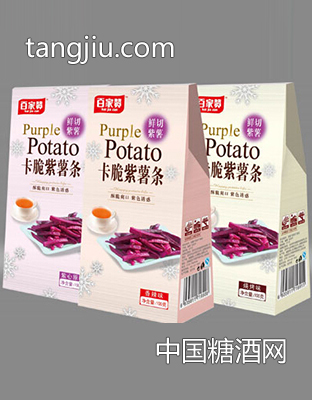 百家赞卡脆紫薯条烧烤、香辣、原味100g
