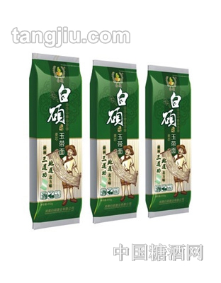 彩塑袋450g白硕麦芯玉带面