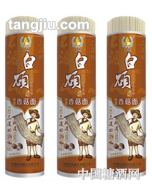 纸筒封塑450g白硕劲柔香菇面