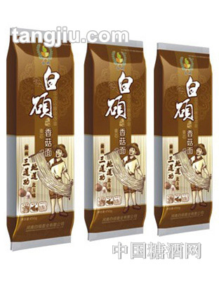 彩塑袋500g白硕麦芯香菇面