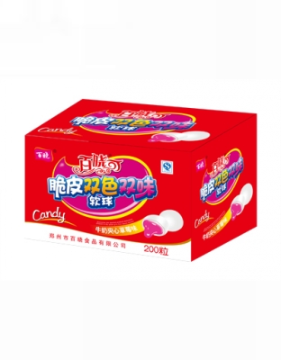 脆皮双色双味软球
