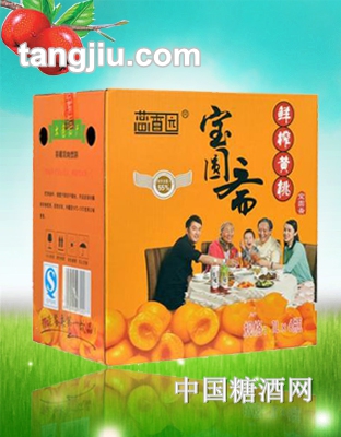 宝圆斋鲜榨黄桃果汁饮料1L*6