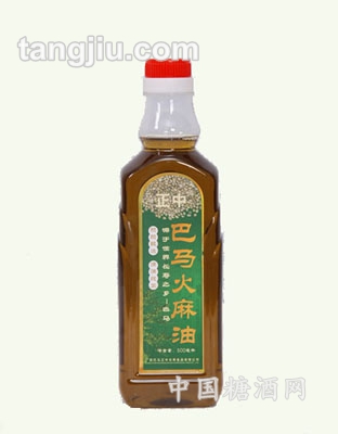 巴马正中牌纯火麻油500ml方瓶装