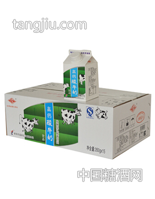 高钙酸牛奶350gx15盒箱装
