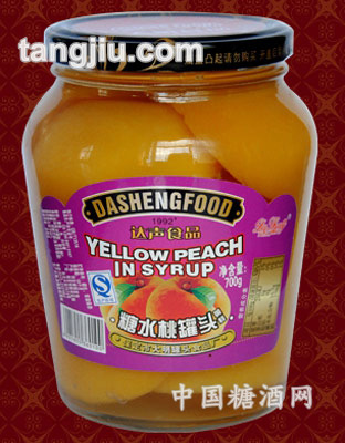 700g糖水桃罐头