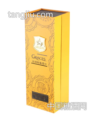 格拉芙法国原装进口红酒礼盒（黄色）