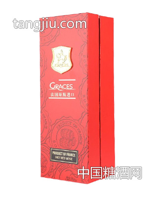 格拉芙法国原装进口红酒礼盒(红色)