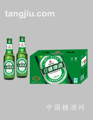立威啤酒绿标