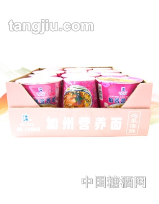 比奥德美国加州营养面泡菜海鲜杯面（箱）