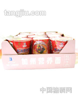 比奥德美国加州营养面红焖牛肉杯面（箱）