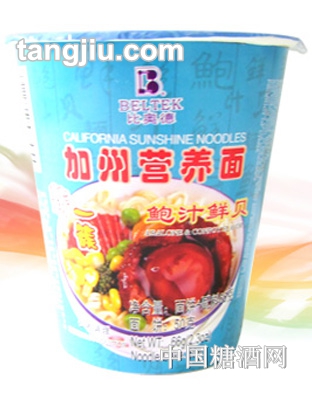 比奥德美国加州营养面鲍汁鲜贝杯面（单杯）