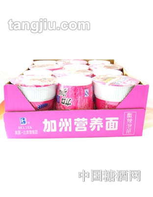 比奥德美国加州营养面酸辣泡菜杯面78G