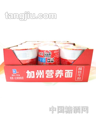 比奥德美国加州营养面精炖牛肉杯面