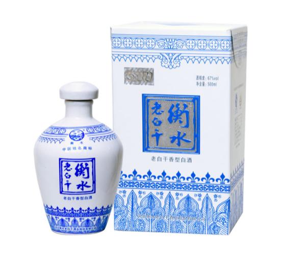 老白干白酒蓝花瓶67度
