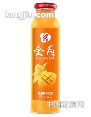 金月芒果果汁饮料玻璃小瓶300ml