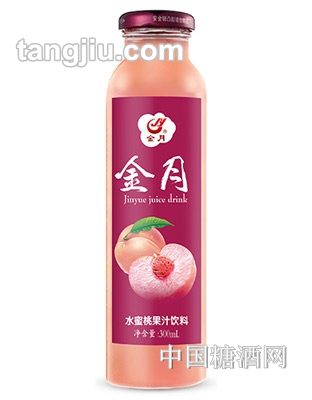 金月水蜜桃果汁饮料玻璃小瓶300ml