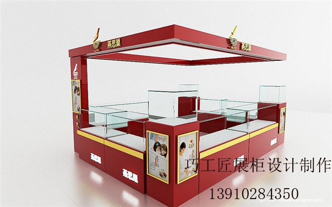 环岛展柜设计