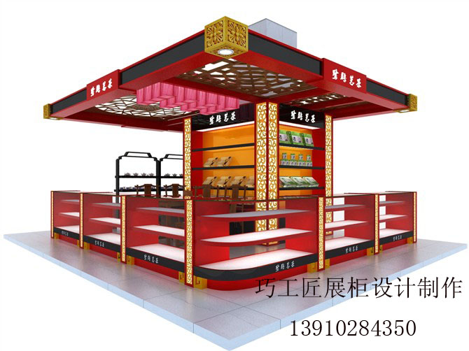 环岛展柜设计1