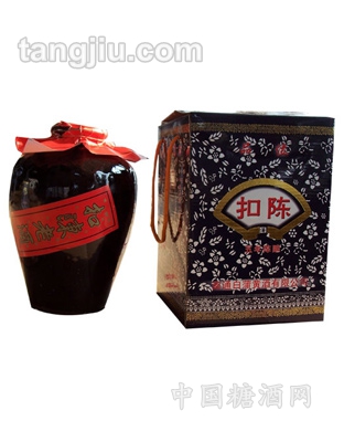 蓝印花布盒装扣陈黄酒2500ml