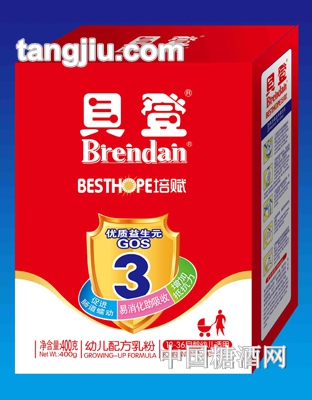 培赋幼儿配方乳粉盒装3段400g