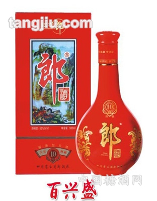 53度十年陈红花郎酒